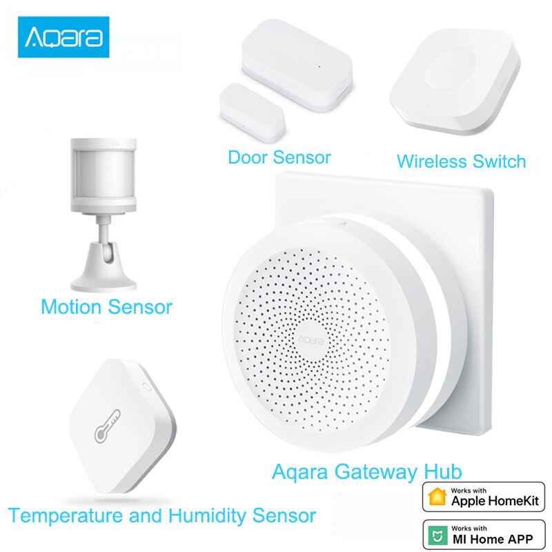 Xiaomi Centro aqara Smart Home kits Gateway3 interruptor de pared inalámbrico puerta ventana Sensor de cuerpo módulo de relé inalámbrico HomeKit