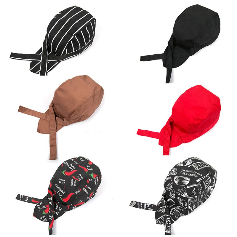 Hotel Chef Hats Turban Kitchen Working Caps Classic Korean Japanese Style Baotou Hat For Women Men Work Beanies Hats