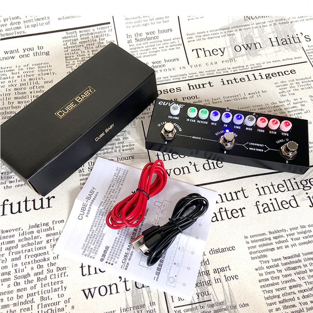 Pedal True Bypass Guitar Accessories Cube Baby Multifunctional Electric Guitar Effects Pedal Parts Battery Powered
