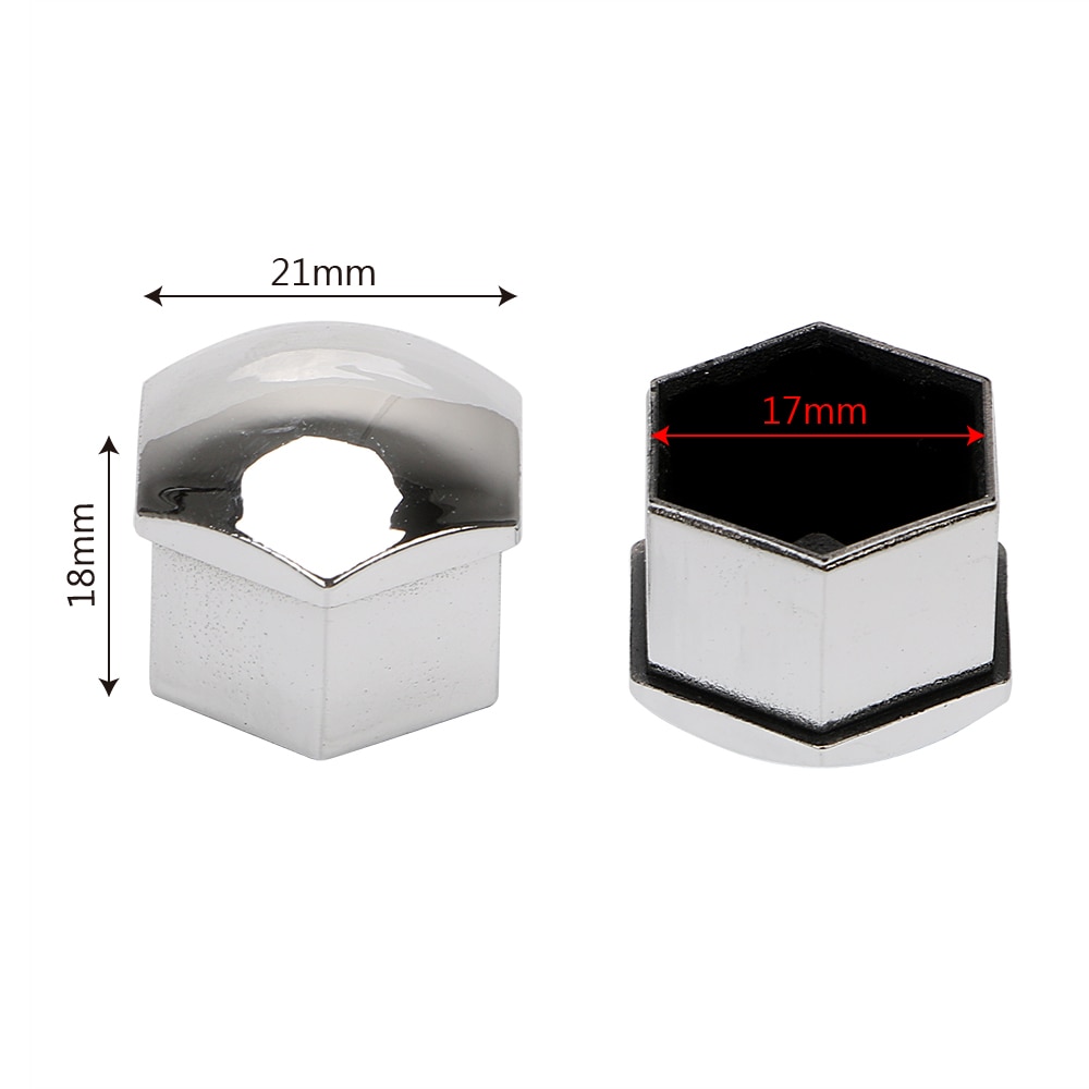 Leepee 20 peças de tampas de porca de roda de carro, parafusos, jantes, soquete especial, proteção para parafuso de eixo automóvel, 17mm, estilo do carro, decoração exterior