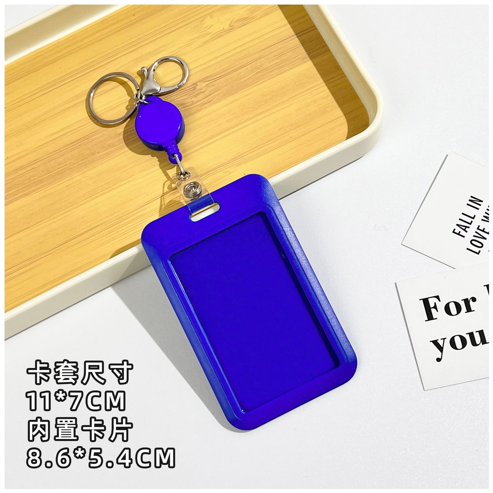 Suporte de crachá de identificação com carretel de crachá porta-cartão retrátil chaveiro nome crachá clipe de manga de cartão de identificação: Vinho Tinto