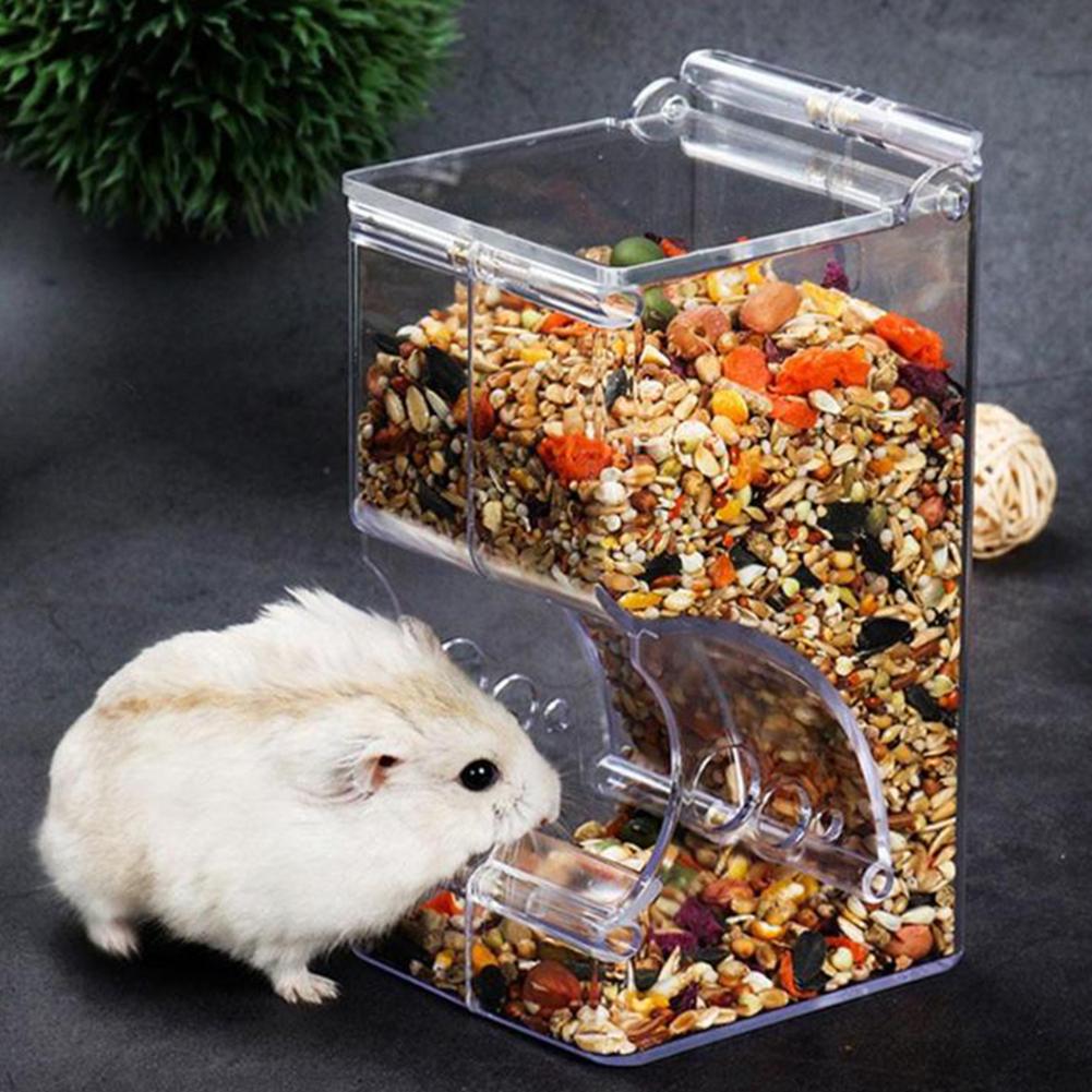Hamster Konijn Hedgehog Voedsel Dispenser Acryl Clear Automatische Feeder Pet Supply