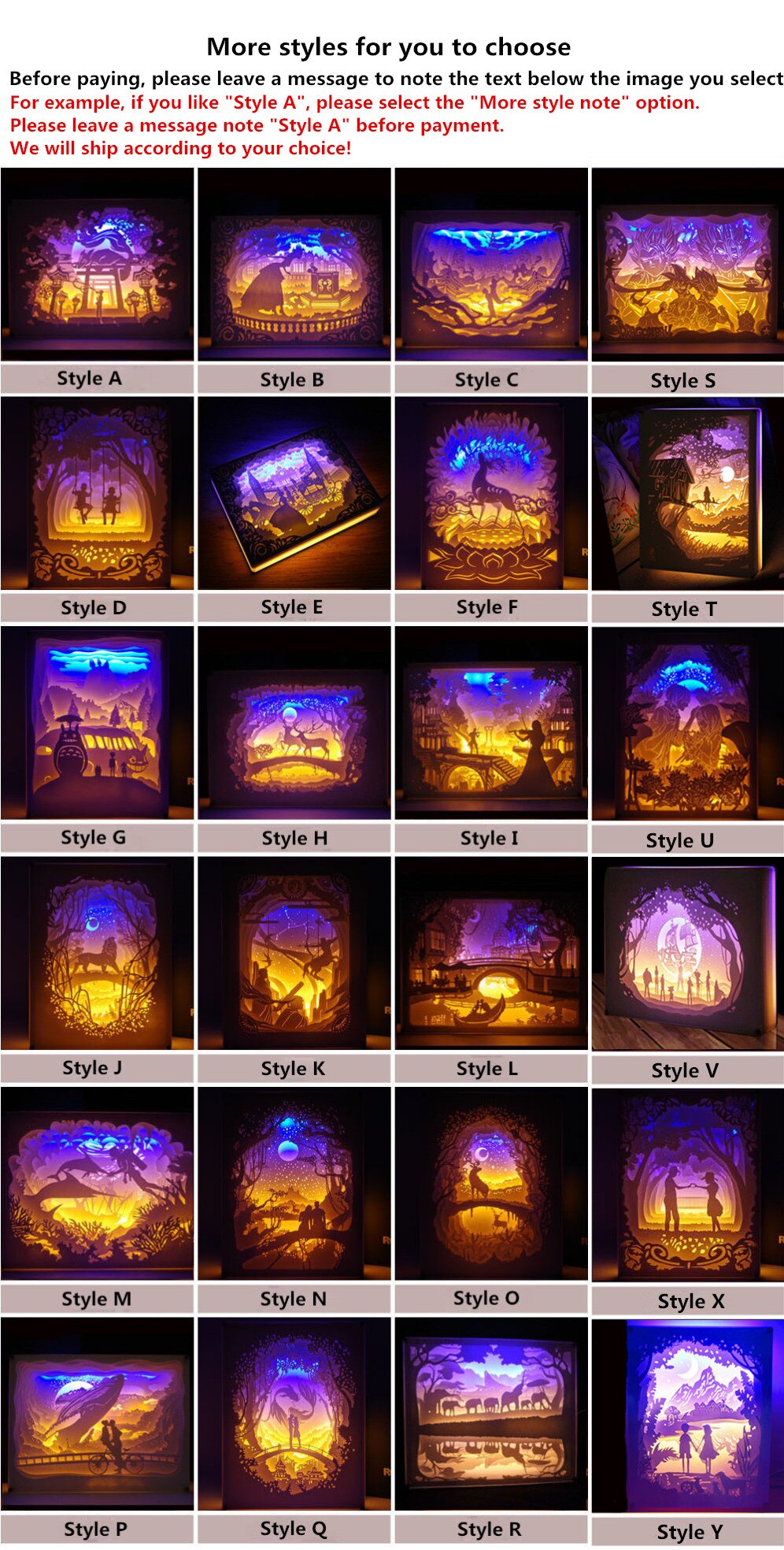 Nowość lampka nocna Totoro papierowa lampa atmosfera 3D papierowa rzeźba sztuka lampa dekoracyjna zasilanie USB robić salonu sypialnia: More styles note