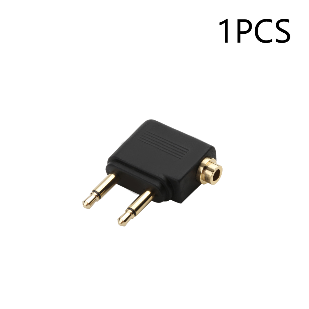 1-5 Stuks Audio-Adapter 3.5Mm Plug Jack Luchtvaartvliegtuig Koptelefoon Koptelefoon Audio-Adapter Voor Vliegtuig Reizen Hoofdtelefoon Oortelefoon: MULTICOLOR