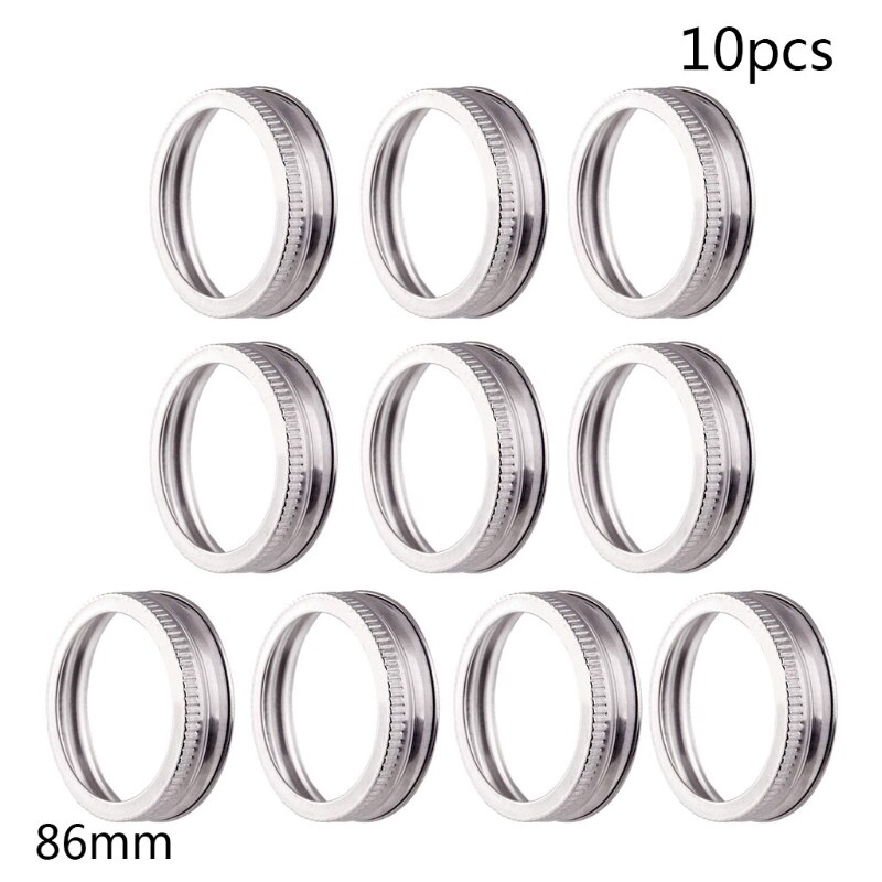 Canning Lids, Regular Mouth Mason Jar Lids And Bands, Stainless Steel Lids For Mason Jar10 Pack (Silver) 86MM: 2