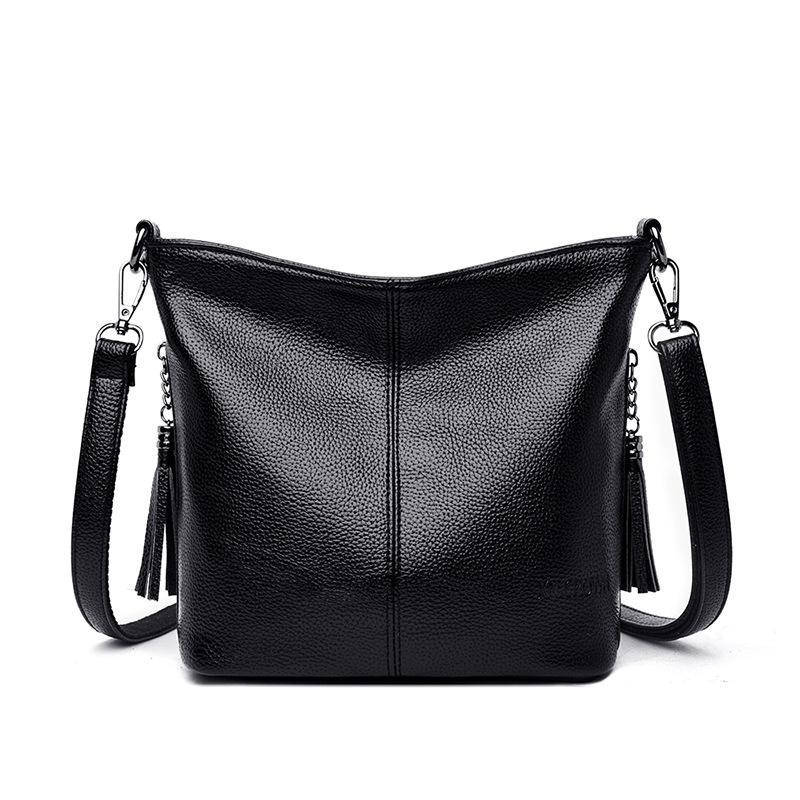 Bolso de hombro bonito para mujer, bandolera de cuero impermeable para mujer, bolso de mano, bolso cruzado superior Simple de Color sólido para mujer: Transparente