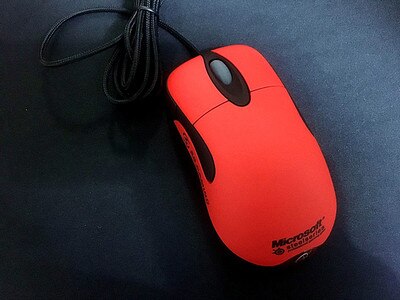 1 set original white mouse case mouse shell for IntelliMouse Optical 1.1 IO1.1 mouse housing cover: 1 frosted red