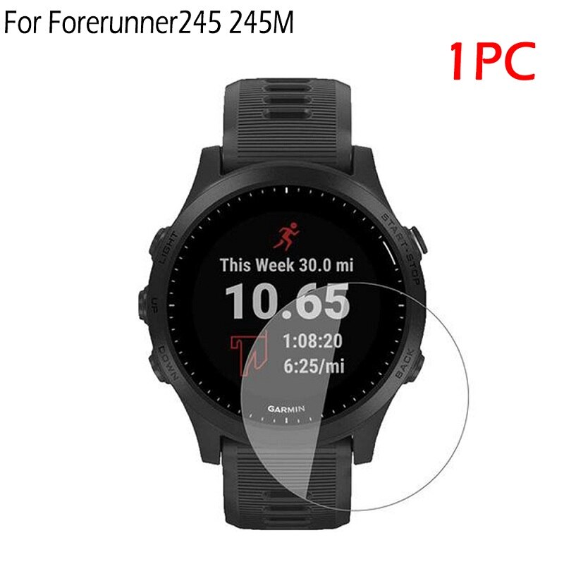 Correa de reloj de silicona deportiva de 20mm para Garmin Forerunner 245 245M 645 vibractive 3 pulsera inteligente correa de reloj pulsera colorida: HD protective film