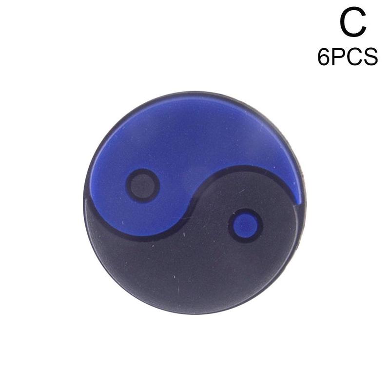 6pcs/lot Tennis Racket Shock Absorber Tennis Racket Tennis Vibration Pvc Silicone Damper Anti-vibration Shock Racket Absorb U9f6: Blue