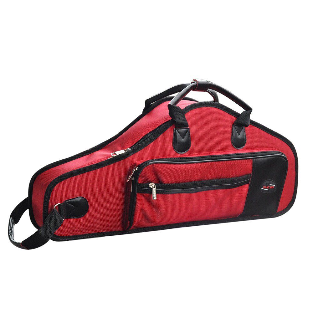 1680D Water-resistant Oxford Cloth Bag Cotton Padded Advanced Fabrics Sax Soft Case Adjustable Shoulder for Alto Saxophone: Red