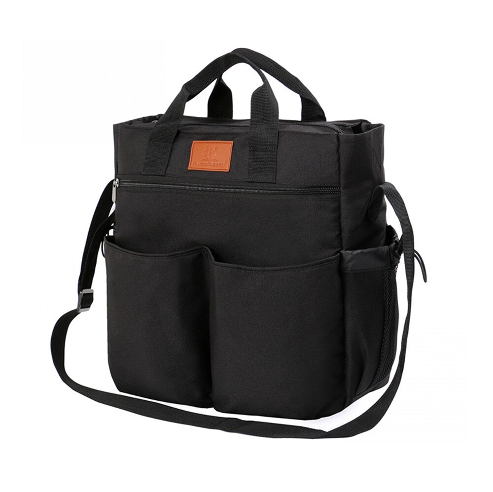 Baby Kinderwagen Tasche Universal- Mutter Paket Reise Hängen Wagen Organizer Windel Hängen Tasche Große Kapazität Kinderwagen Zubehör: C Schwarz