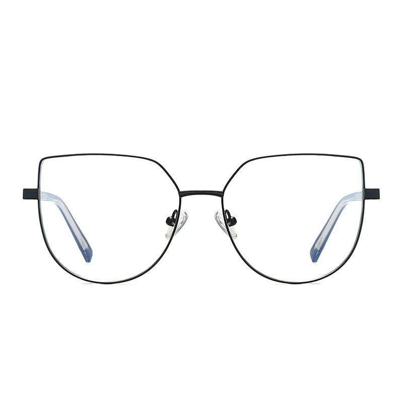 Modne oprawki robić okularów dla kobiet stylowe okulary kocie oko z pełnym obrzeżem aluminiowe okulary na receptę ramki okularów