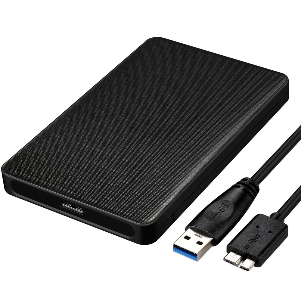 Moda abs 2.5 &quot;usb 3.0 sata caixa hdd, disco rígido externo hdd capa preta: Default Title