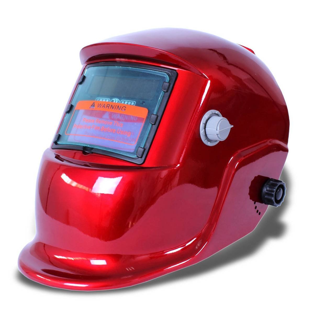 Lassen masker lashelm zonne-energie automatische (zonne-energie gebruik voor refill) Facial bescherming accessoires rood