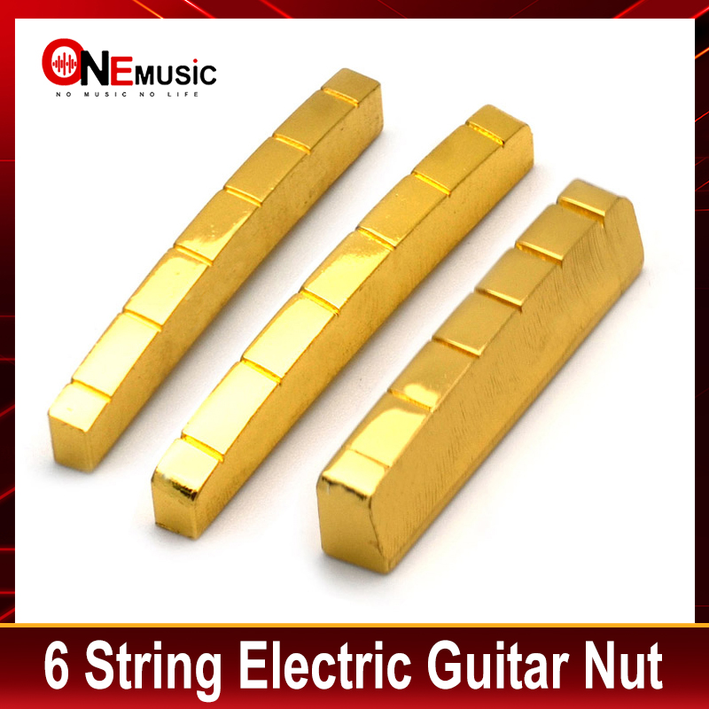 6 String Brass Gold Plated Electric Guitar Nut 42MM 43MM