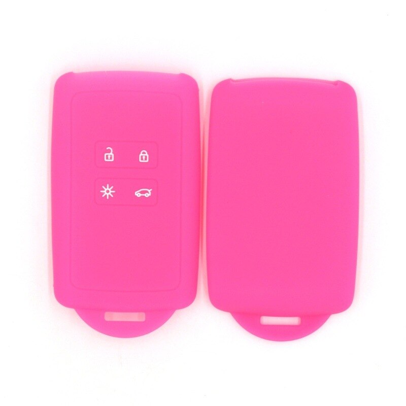 1pcs Silicone rubber car key case cover for Renault KOLEOS Kadjar Arkana for samsung QM5 4 button card smart key shell set