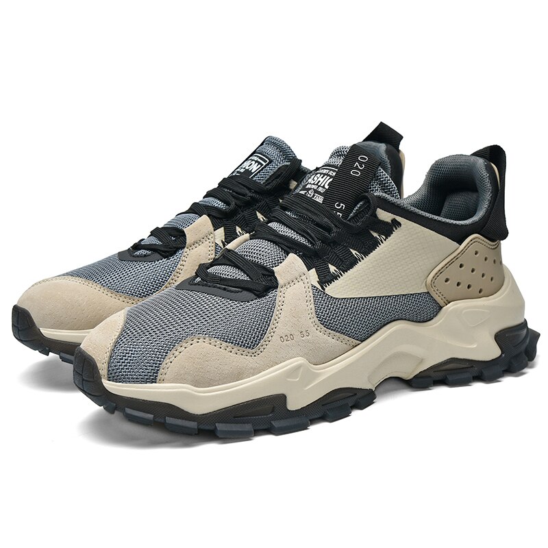 Trainers Mesh Schoenen Mannen Sneakers Ademende Casual Schoenen Lopen Mannelijke Antislip Volwassen Schoenen Zapatos De Hombre Sapato Masculino: Khaki / 7