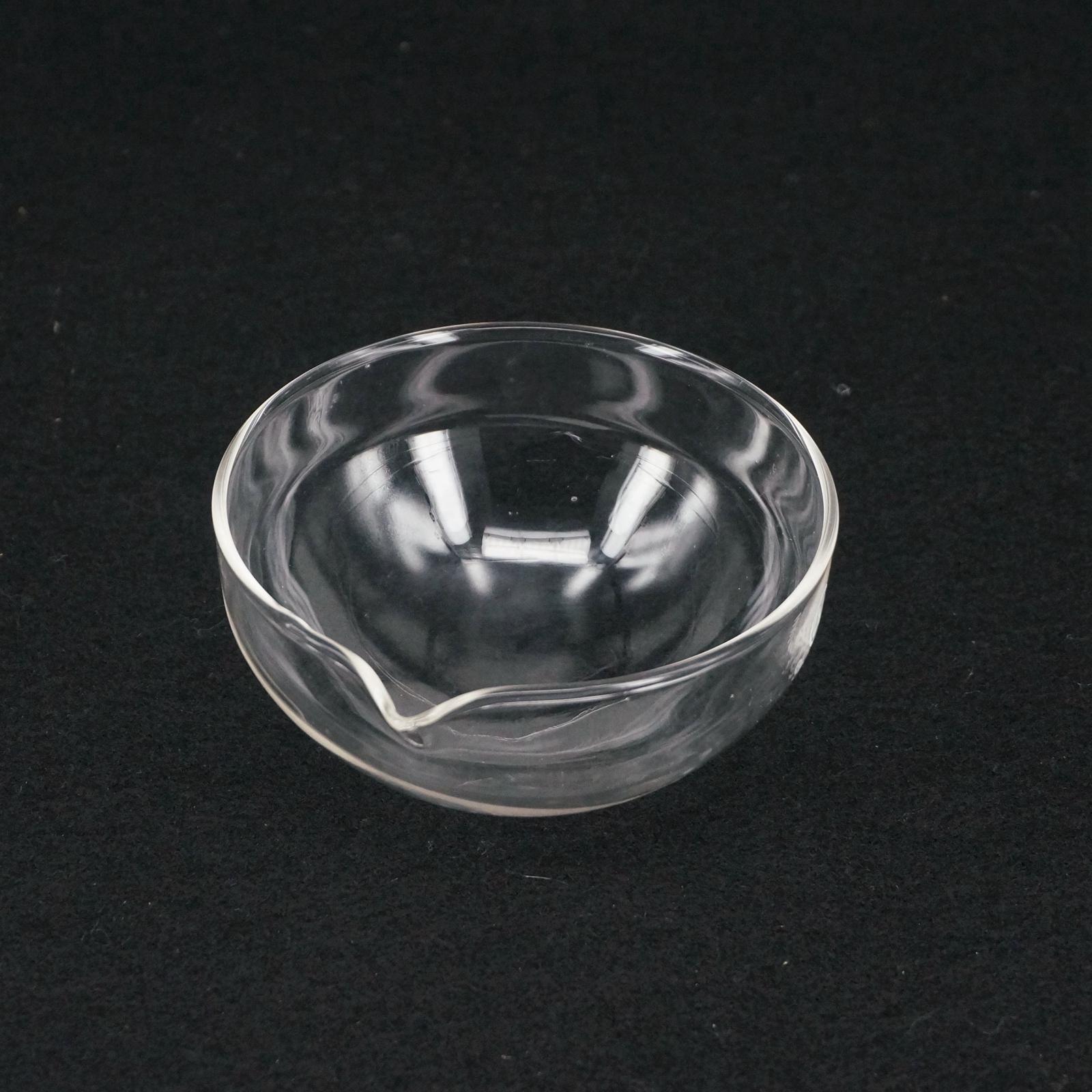 120mm Diameter Glass Evaporating dish Round bottom with spout For Chemistry Laboratory