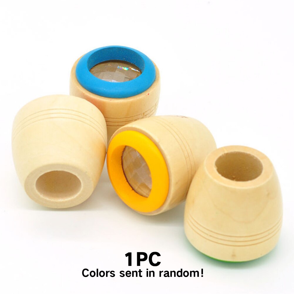 Kleine Kinder Lustige ungiftig Spielzeug Biene Auge Wirkung Magische Multi Prism Holz Kaleidoskop Bunte Welt Für Kinder durable