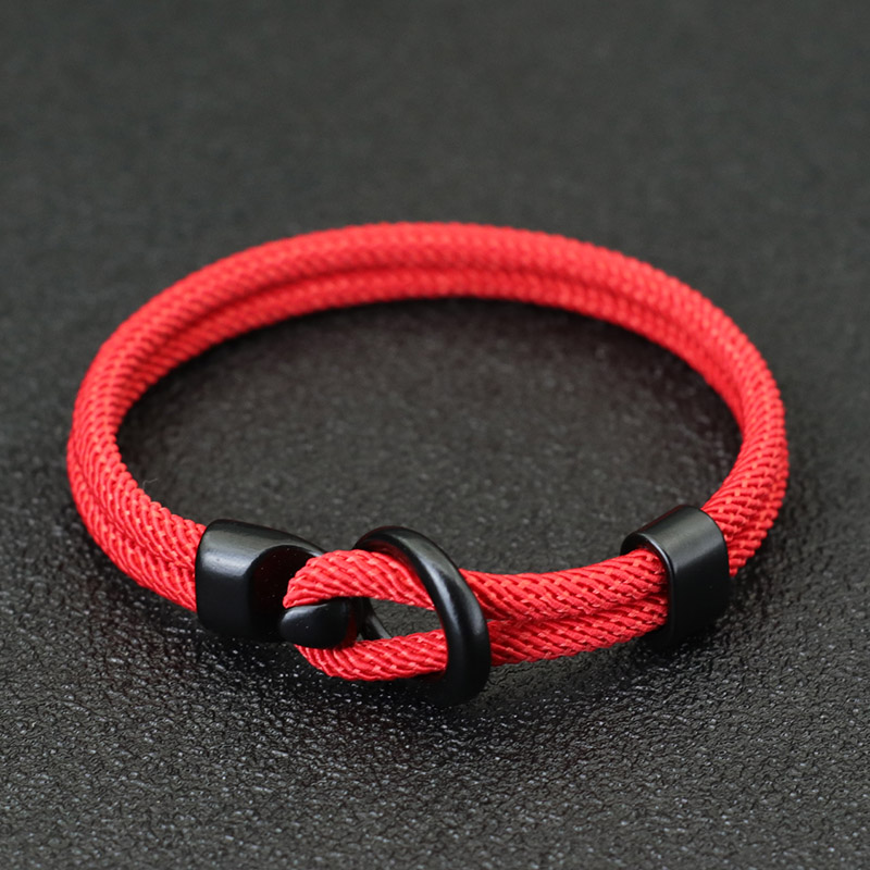 Pulsera de cuerda de para hombre, pulsera de doble capa para acampar al aire libre, accesorios para hombre, brazalete de Paracord de supervivencia, para él: 19,5 cm / Bronce antiguo plateado