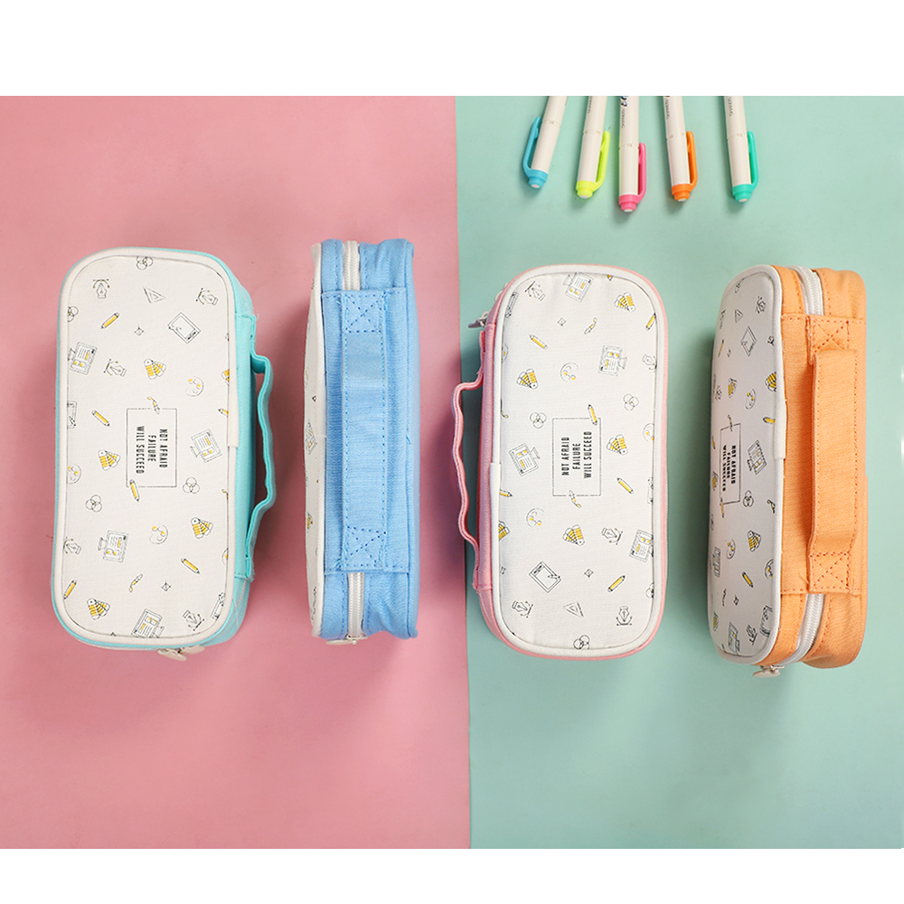 JIANWU Portable Large-capacity Pencil Bag Multifunctional Simple Storage pencil case Kawaii School Supplies