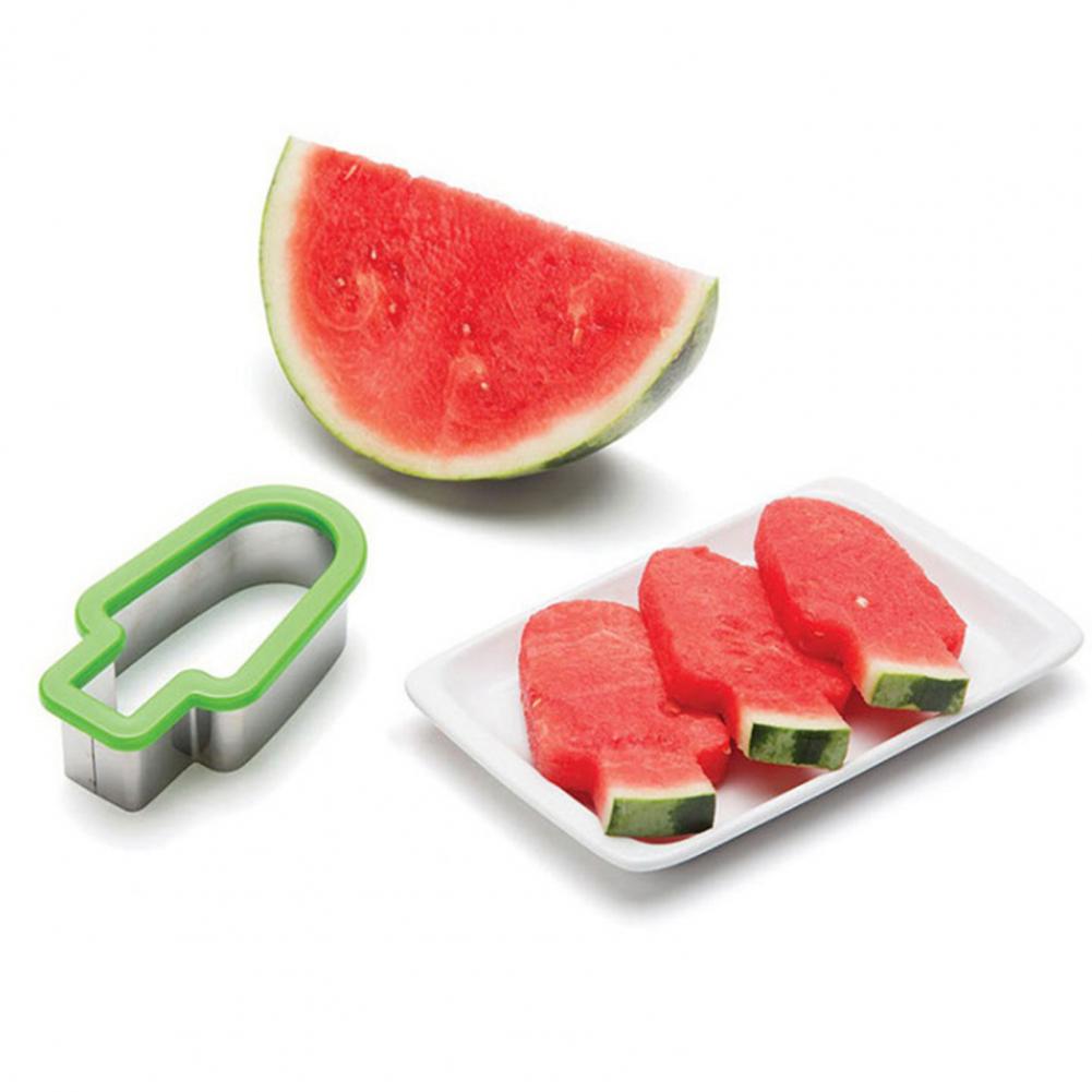 Sandía cortadora fácil de usar hielo crema forma de acero inoxidable ABS melón cortador de fruta con moldes para casa fruta original de herramienta de corte