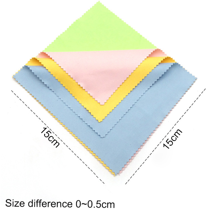 100 Stuks 230gsm Naald 1 Bril Lens Microfiber Reinigingsdoekje Brillen Reiniger 15X15Cm 17X14Cm Kleurrijk Grijs Wit Zwart