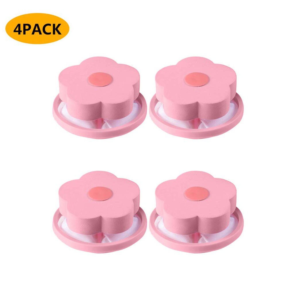 arrived Hottest Floating Pet Fur Catcher Reusable Hair Remover Tool for Washing Machine Cat Dog Clean Tool best selling: Pink 