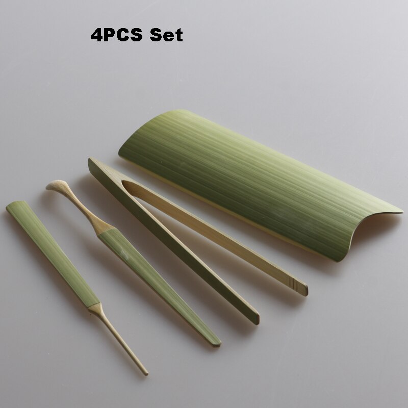 Service à thé en bambou naturel | Cérémonie du thé Chahe Cha Ze pelle à aiguille, pince d'extraction, service à thé Kung Fu ensemble d'accessoires, outil de café: A