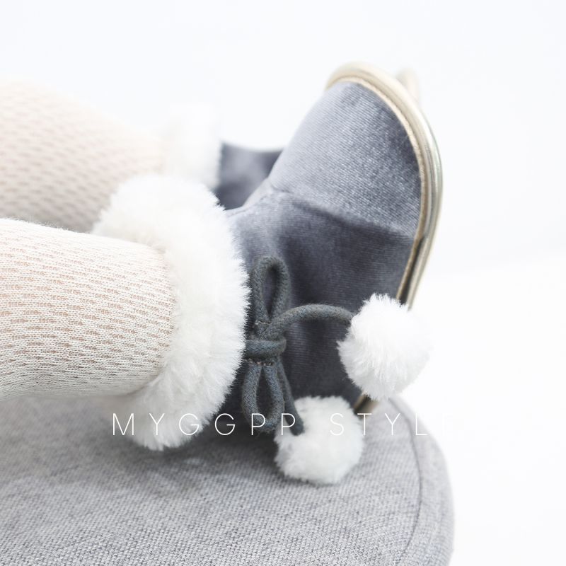 Hiver bébé bottes filles chaussures Wram Plus velours russie enfants chaussures chaudes fausse fourrure bottes filles pantoufles