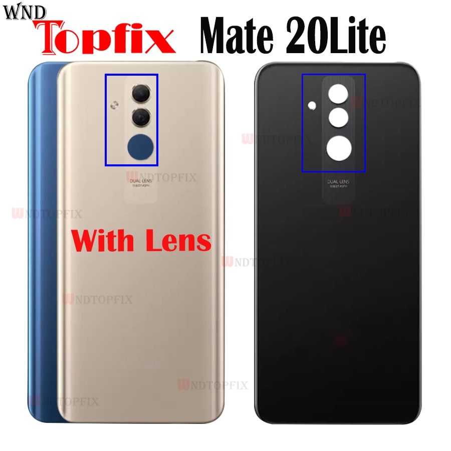 Neue Für Huawei Mate 20 Lite Batterie Abdeckung Zurück Glas Panel Hinten Tür Gehäuse Case-Mate 20 Lite Batterie Abdeckung 20 Lite Ersetzen
