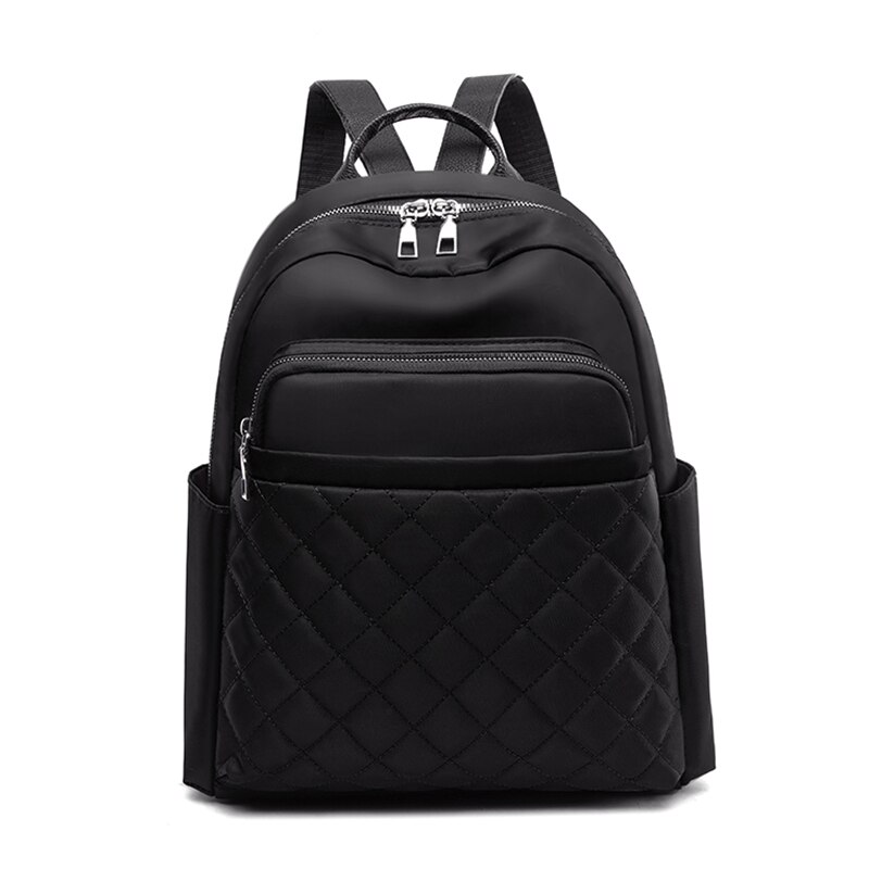 Toposhine, bolso escolar para chicas, garantizada, bolso de para mujeres, mochila con hilos bordados, mochila, Bolso Negro Oxford: Black