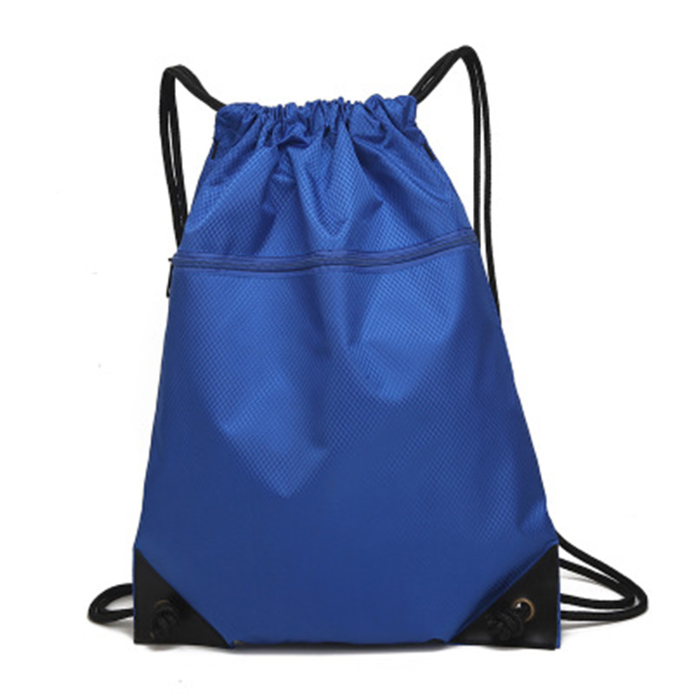 Unisex Drawstring Bag Simple Sports Backpack For Men Women Fitness Training Travel Lightweight Backpack Bag: sapphire