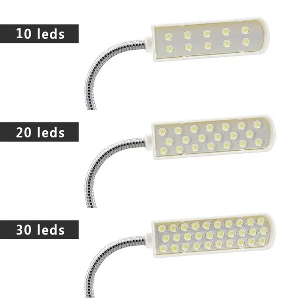 Industriële Geleide Licht 1w 2w 3w Flexibele Werklicht Adsorbed Basisarm Gooseneck Werken Eu/Us Plug Hanger Magnetische Naaimachine