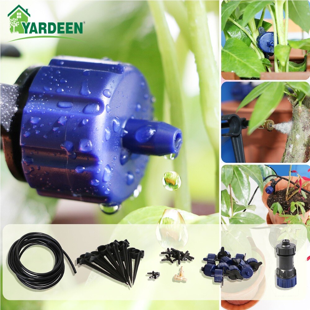 Automatisk mikro drypp vanningssystem hage vanning spray planter selvvanningssett med trykkreduksjonsventil