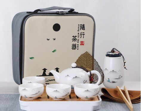 Chinese Style Travel Tea Set 1 Pot /4 Cups Ceramics Teapot Cup Tea Can Tea Set China Teaware Sets