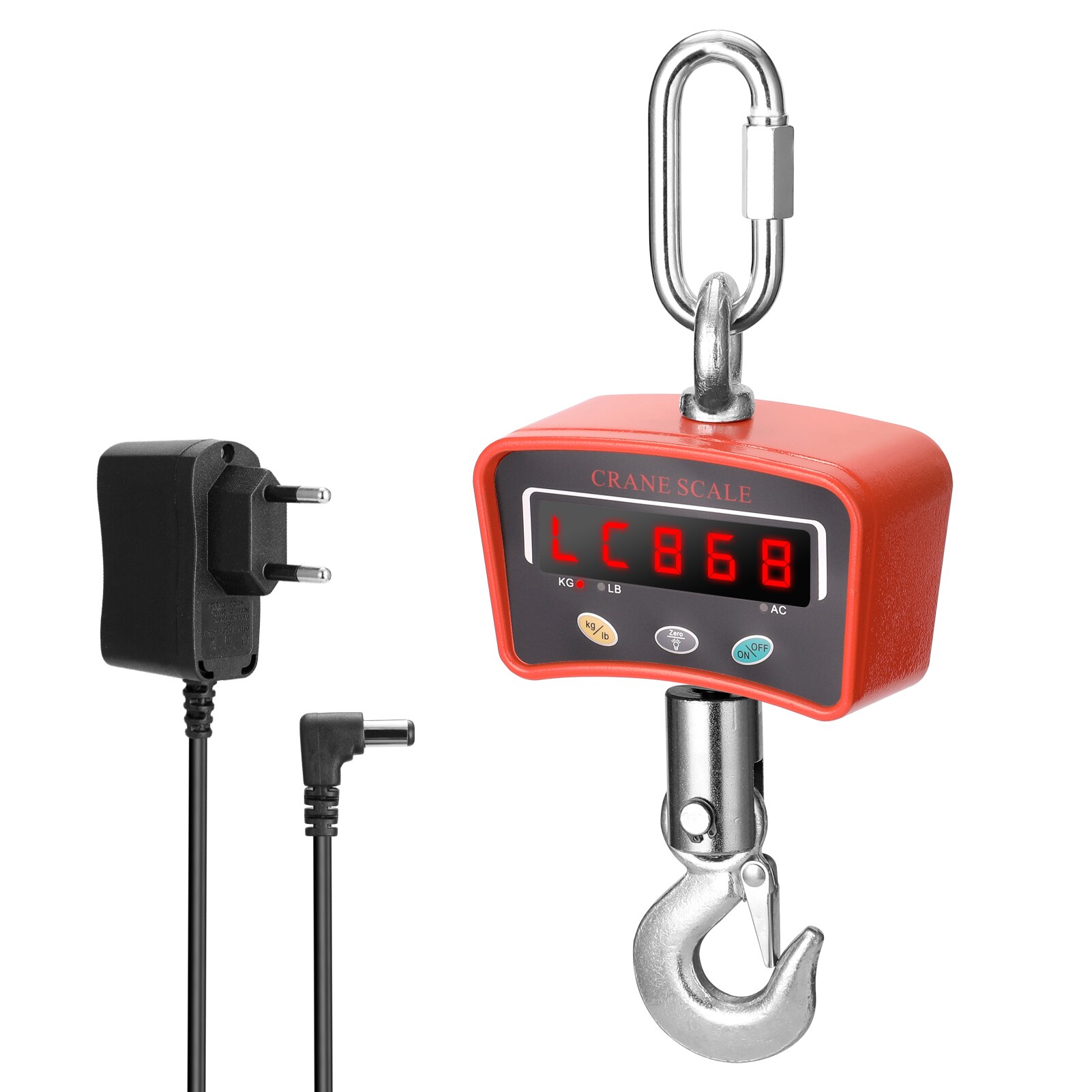 Mini LCD Digital 1000kg Crane Scale Portable Industrial Electronic Heavy Duty Weight Hook-Hanging Scale Crane Scale 3 Colors: Default Title