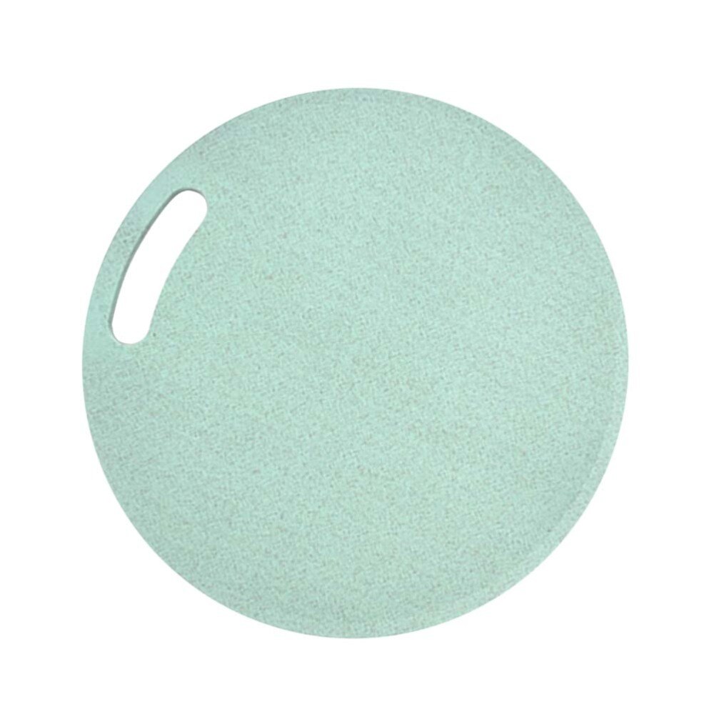 Kitchen Wheat Straw Chopping Board Multi-function Cutting Board Non-slip Round Shape Cutting Board for Home (Beige): Green