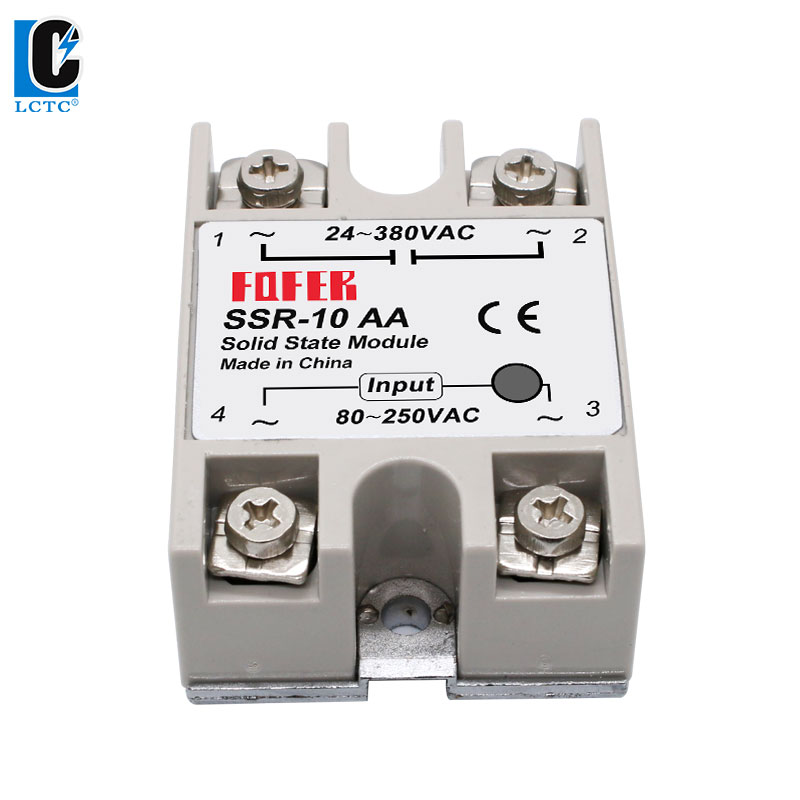 LCTC 1 stks Solid State Relais Eenfase Contactloze SSR DC Naar DC AC Naar AC DC Naar AC 24-380VAC 10A 25A 40A 50A 60A 80A 100A