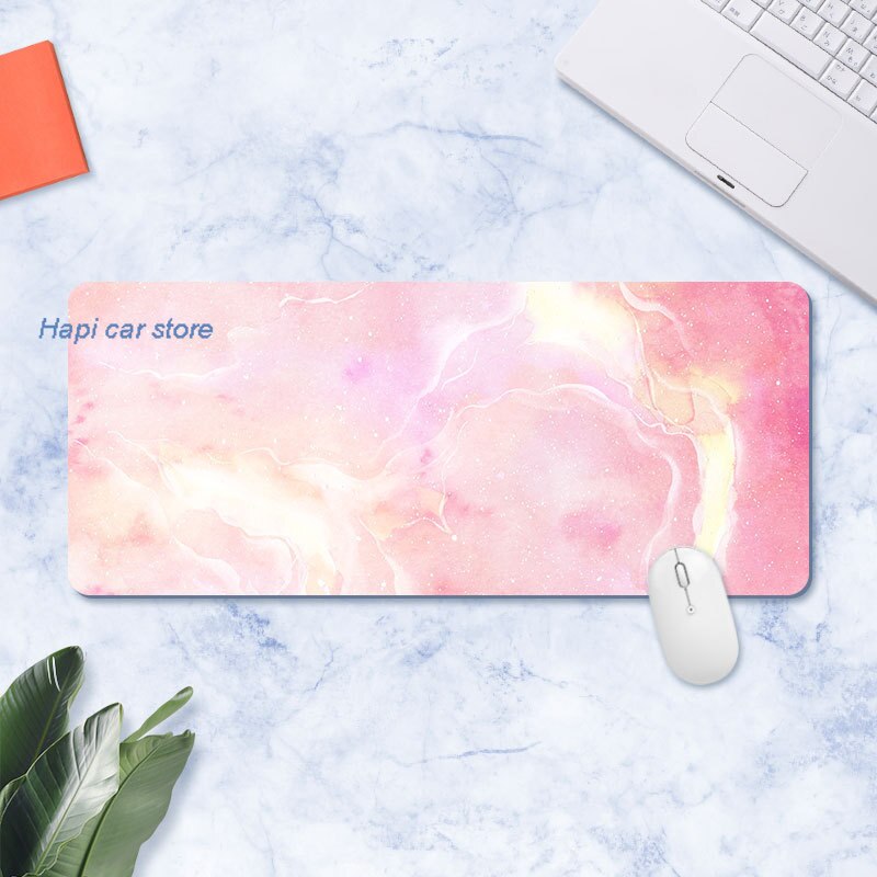 Large Marble Desk Pad Mouse Pad Gamer Waterproof Kawaii Desk Mat Computer Keyboard Table Decoration Cover Gaming Player Mice Mat: 300x800x2mm 5