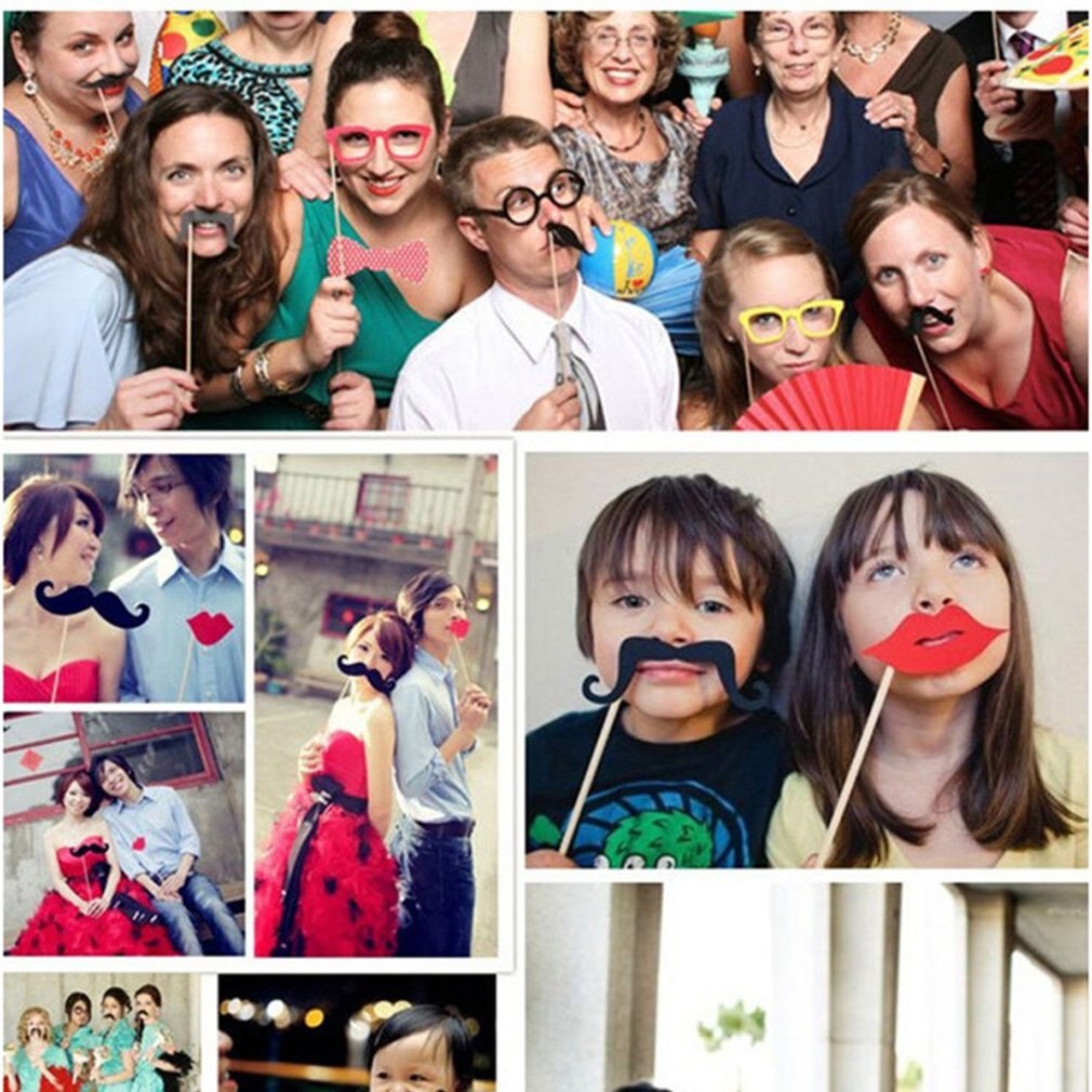 50 Styles/SET Funny Christmas Party Photo Props Kit for Party Night Club Decoration Photo Props Kit for Party Decoration