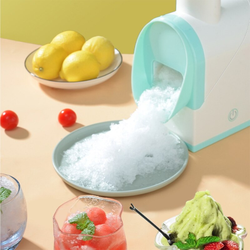 Top Electric Ice Crusher, Ice Slush Maker Rechargeable Home Snow Cone Smoothie Ice Block Making Shaver Ice Machine