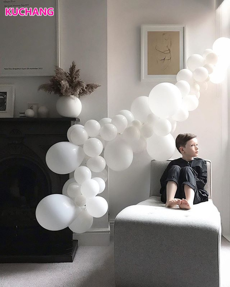 Giant White Round Balloons 5/10/12/18/36 inch Wedding Mini Round White Macaron Jumbo Balloons Arch Backdrop Photography Decor