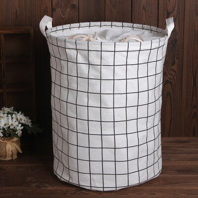 35x45cm Cotton And Linen Dust Collecting Bucket Hamper Washing Toy Dirty Clothes Storage Organizer Laundry Baskets Bin 1pc: E3 35x45cm