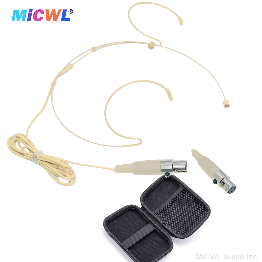 Beżowy HM200 ukryty Mini mikrofon z podwójnym zestaw słuchawkowy dla Shure Sennheiser AKG MiPro Audio-Technica Wirelss etui z suwakiem z paskiem: SZARY