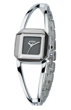 Luksusowe KIMIO damskie bransoletki z zegarkiem proste zegarki damskie ze stali nierdzewnej wodoodporny zegarek sukienka montre femme reloj mujer 2016: silver watch 5