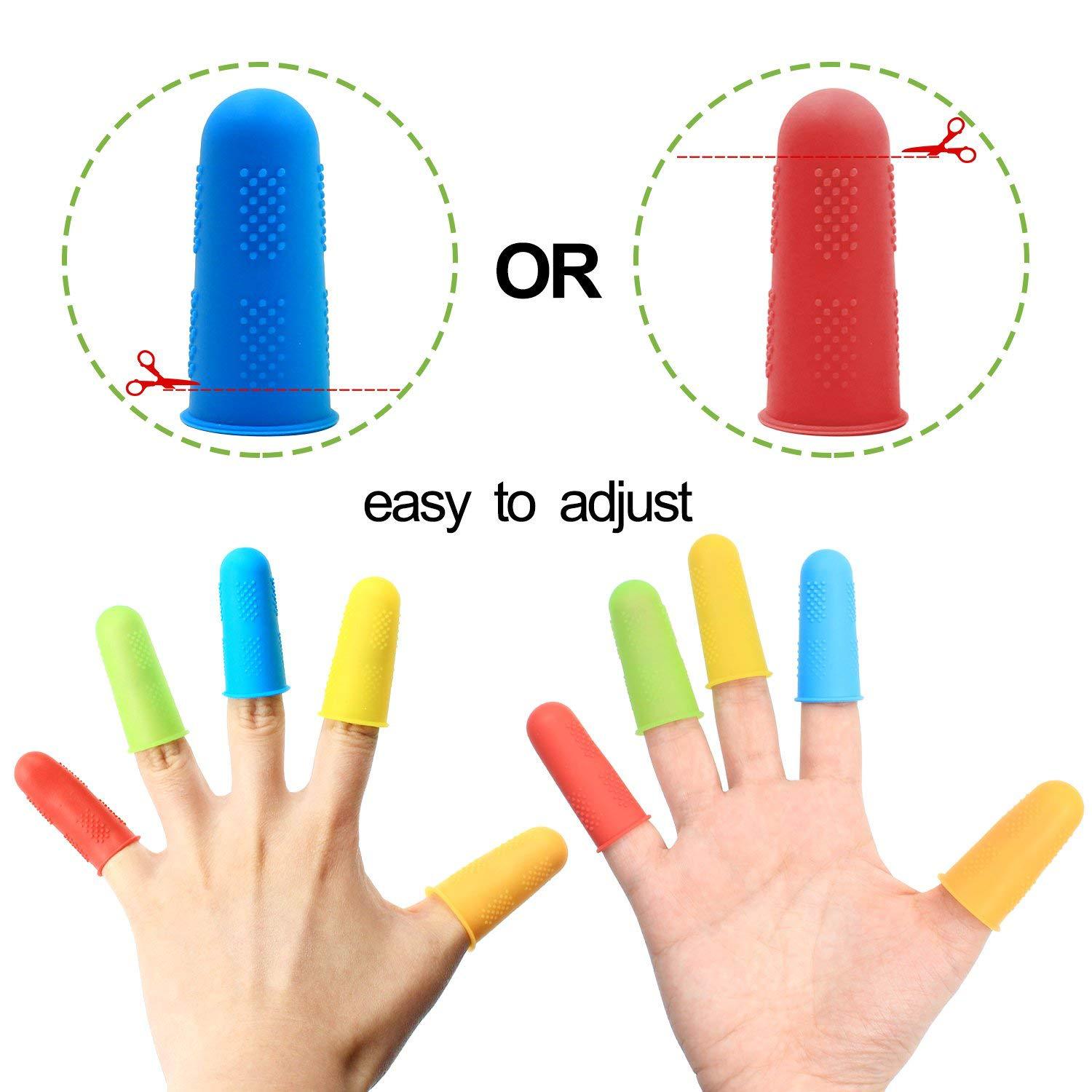 Heißer Kleber Pistole Finger Kappen 3/5 Stück Gitarre Finger Schutz Silikon nicht-Unterhose Hohe Temperatur Beständig Anti Finger Schutz