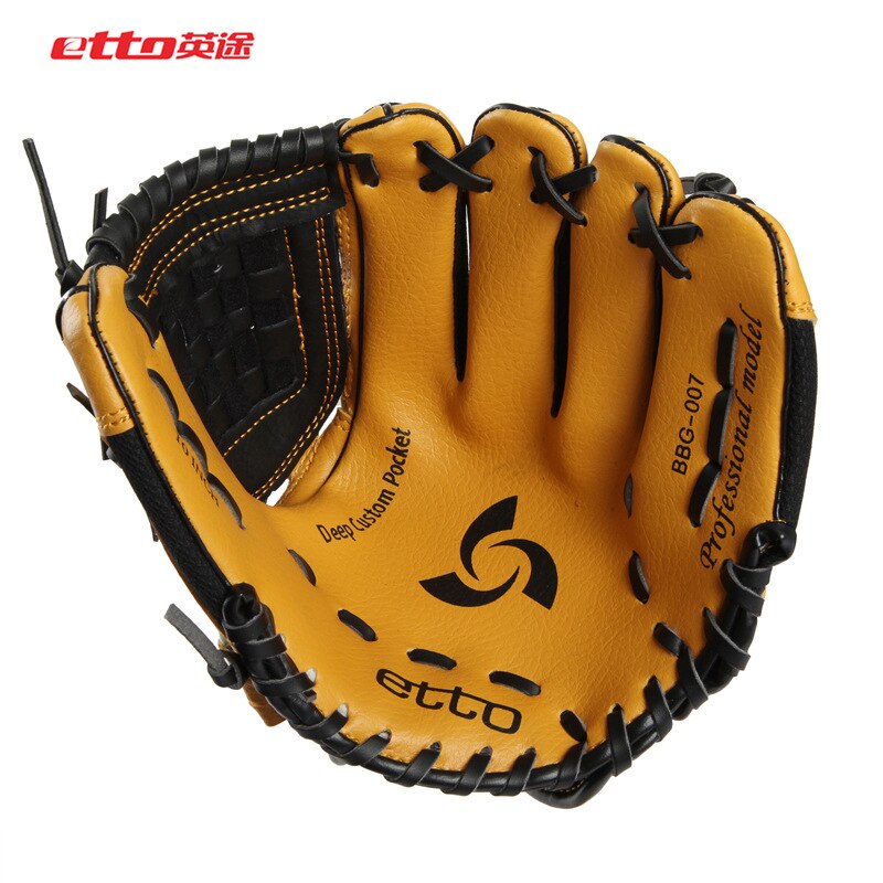 Luxe Lederen Honkbal Handschoen Rechterhand Softbol Kids Baseball Handschoen Profesional Apparatuur Guante Beisbol Sportkleding BY50BQ