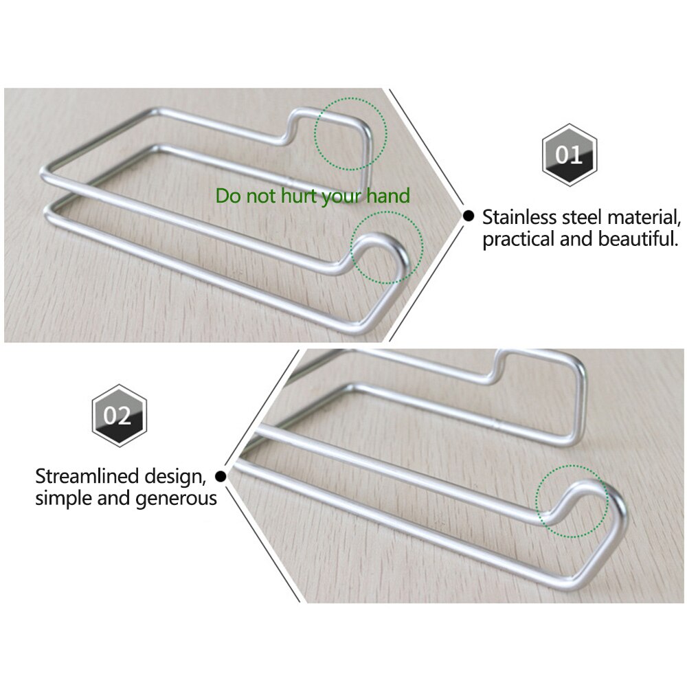 Adhesive Toilet Paper Holder Wall Mount Stainless Steel Hanging Organizer