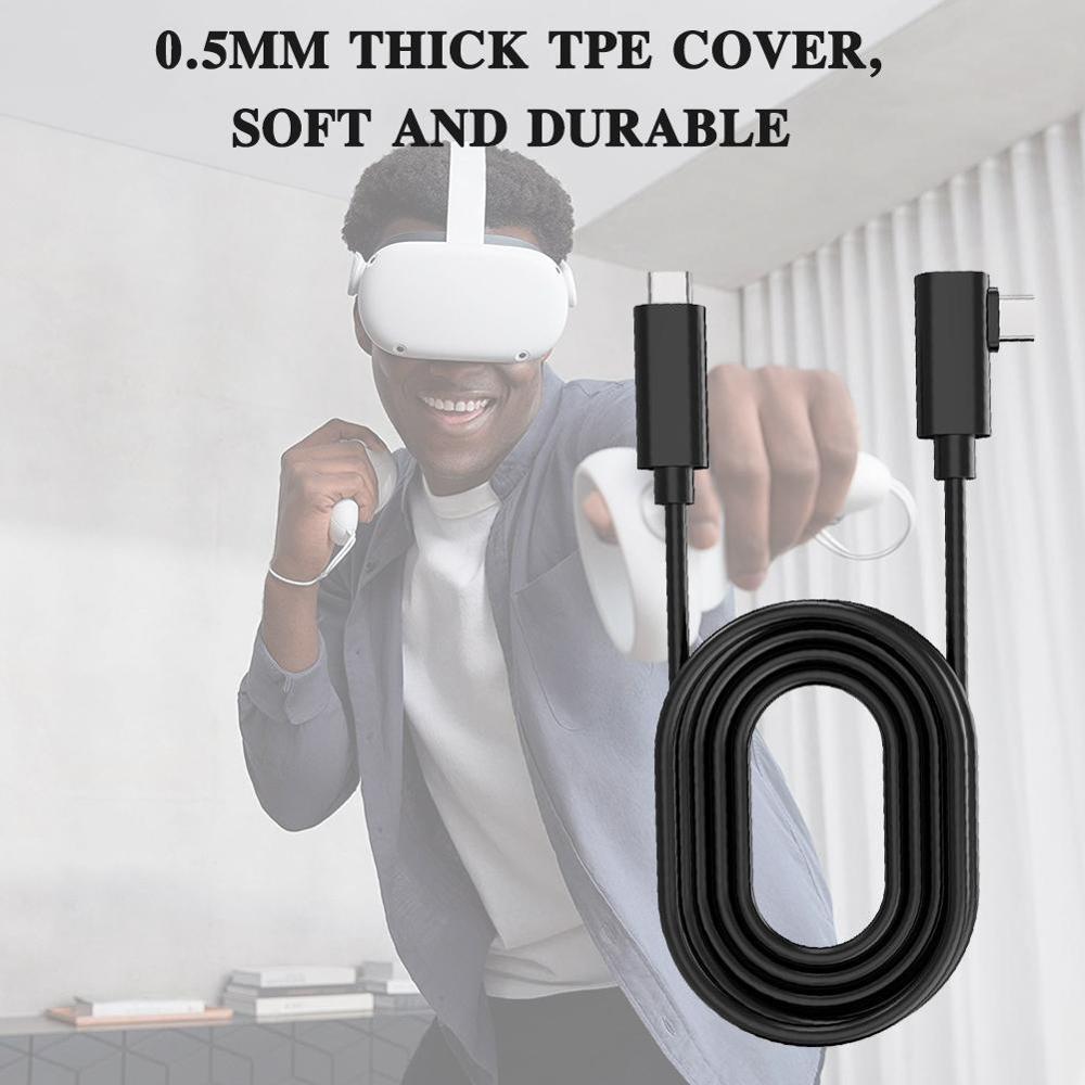 3/5m oculus headset vr kabel pc vr för quest 2 och quest link virtual reality typ-c usb 3.2 gen 1 dataöverföring snabb laddning